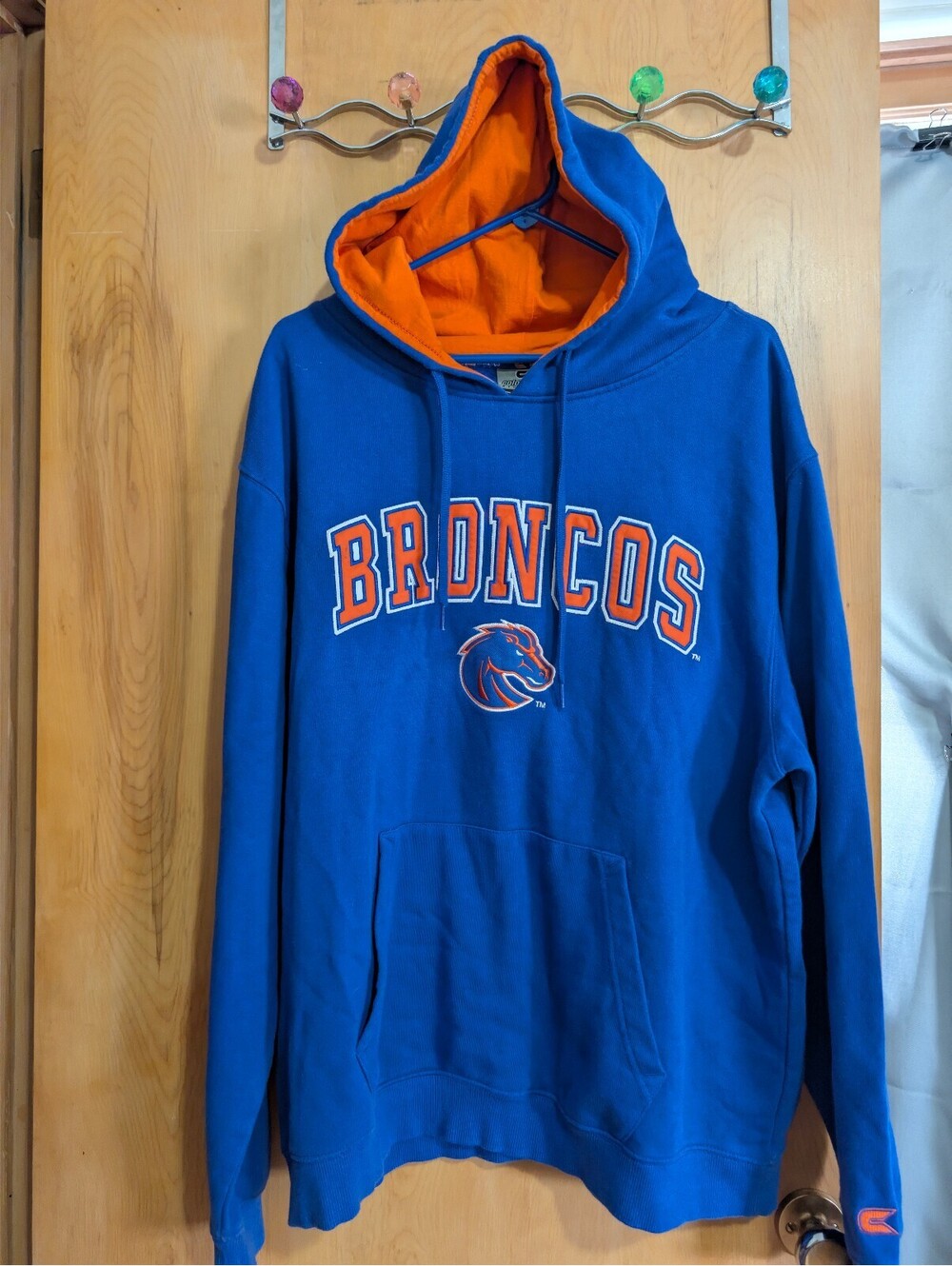 Colosseum Athletics Broncos Blue and Orange Hoodie XL